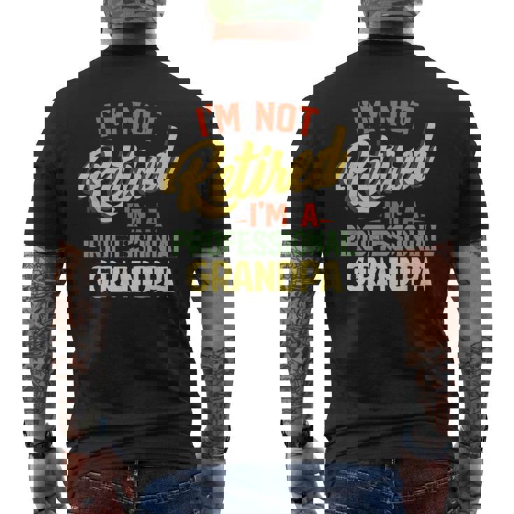 Retired Grandpa For Fathers Day Men's T-shirt Back Print