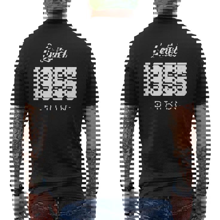 Retro 70 Años Nacido En 1955 Edición Limitada 70 Cumpleaños Camiseta Hombre Estampado Espalda