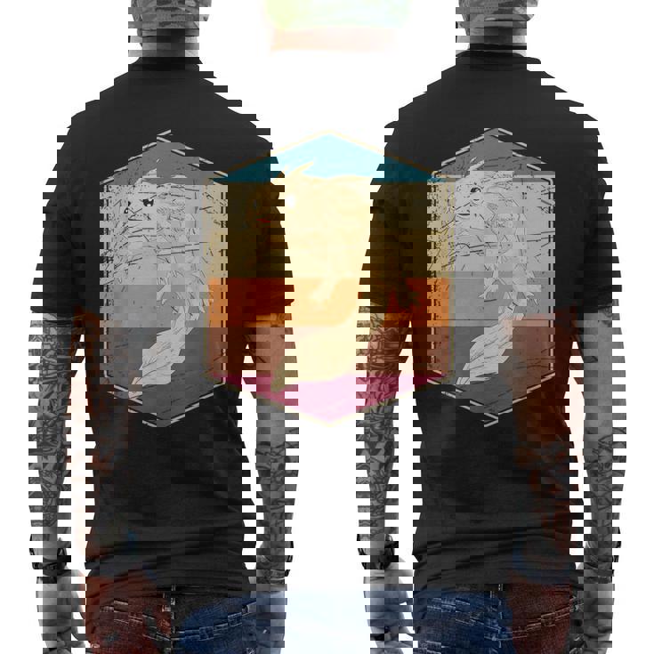 Retro Ajolote Camiseta Hombre Estampado Espalda