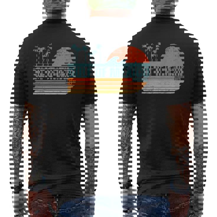 Retro Golf Of Mexico Forever 1550 Liberal El Golfo De Mexico T-Shirt mit Rückendruck