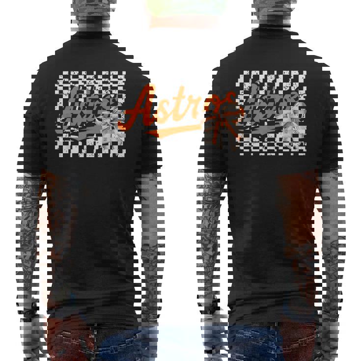 Retro Houston Last Name Pride Personalized Outfits Men's T-shirt Back Print