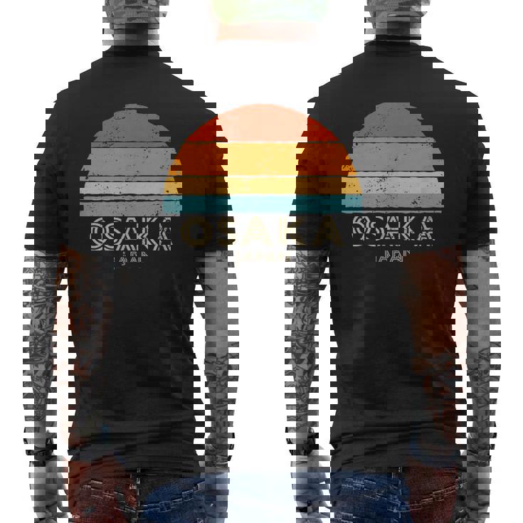 Retro Sunset Osaka Japón Camiseta Hombre Estampado Espalda