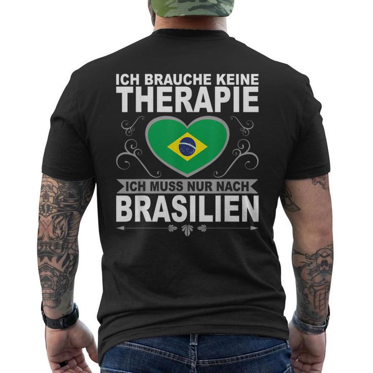 Rio De Janeiro Travel Copacabana Flag Carnival T-Shirt mit Rückendruck