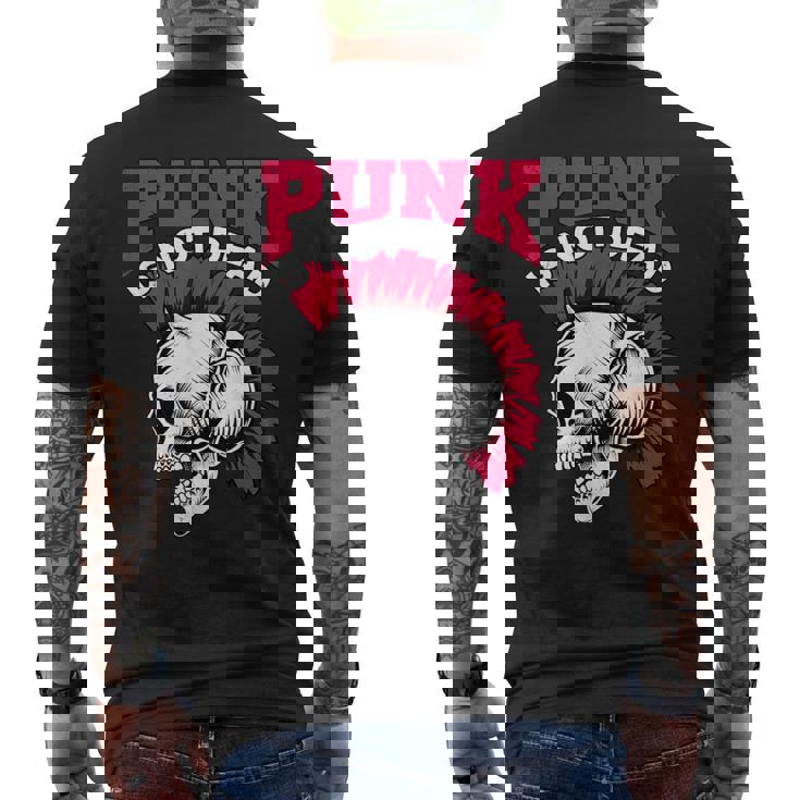 Rock And Roll Musik & Festival I Damen & Herren Punk Is Not Dead I Punker & Anarquía Para Punk Rock Small Camiseta Hombre Estampado Espalda