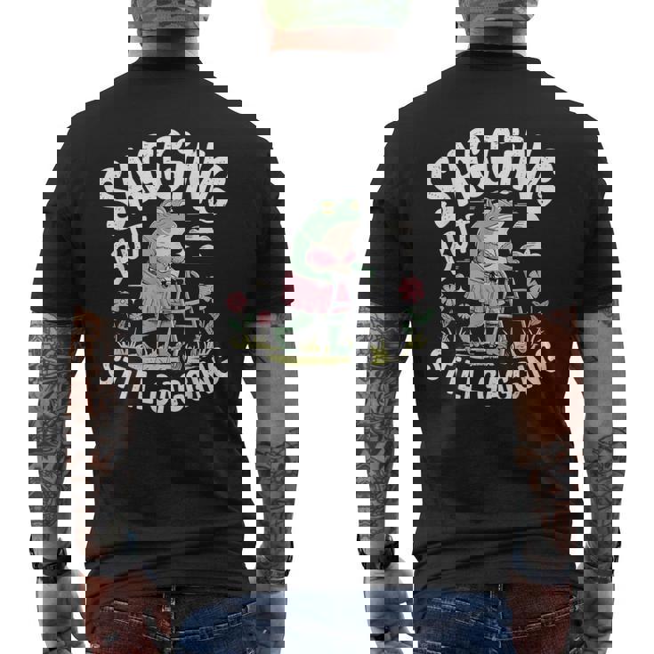Sagging But Still Gagging Frog Meme Men's T-shirt Back Print