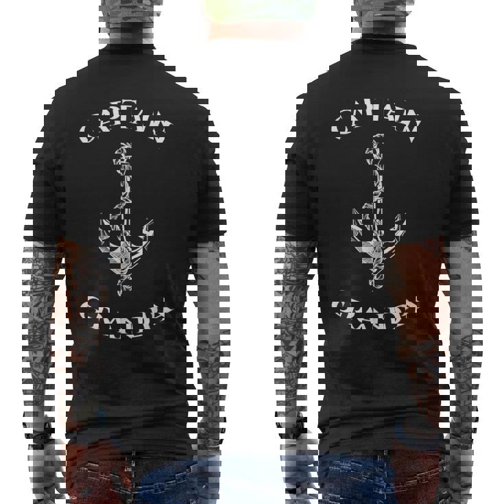 Sailing Captain Grandpa Sailor Boat Boat Anchor Sea Camiseta Hombre Estampado Espalda