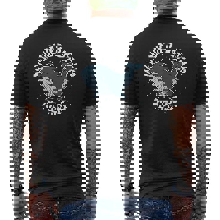 Salvar A Las Ballenas No Más Plástico Por Favor Ballena Jorobada Camiseta Hombre Estampado Espalda