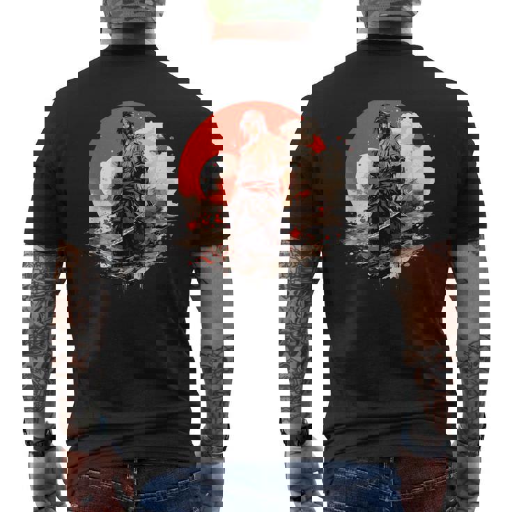 Samurai Hombres Guerrero Japonés Ninja Hombres Kawaii Camiseta Hombre Estampado Espalda