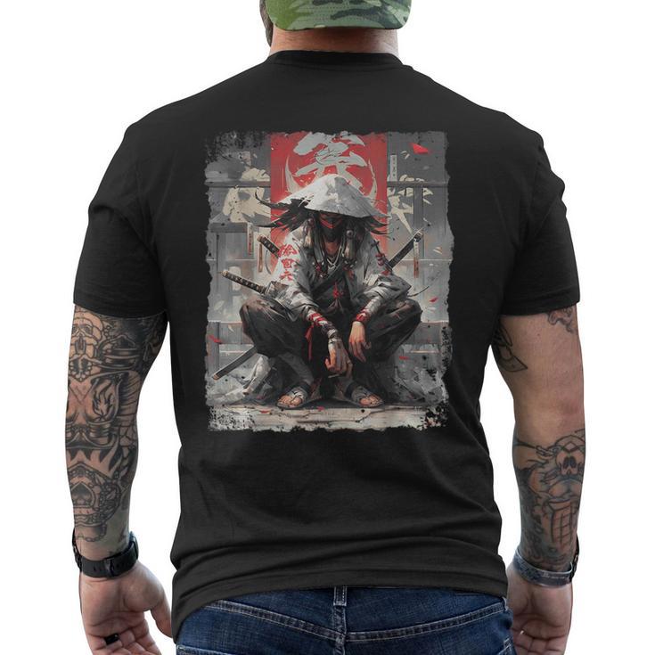 Samurai Sword Katana Ninja Japan Manga Anime Streetwear Men's T-shirt Back Print