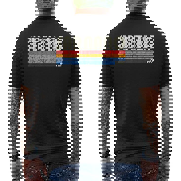 Sarnano Estilo Retro De Los Años 70 Y 80 Camiseta Hombre Estampado Espalda