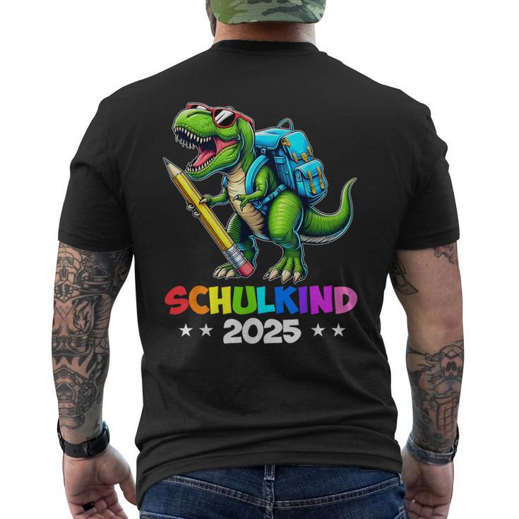 Schulkind 2025 DinoRex Jungen Dinosaurier Einschulung T-Shirt mit Rückendruck