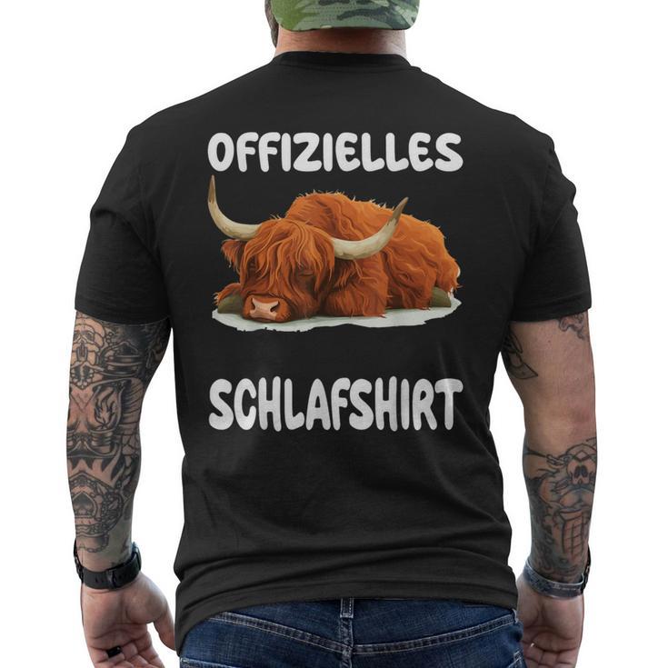 Scottish Highland Cow Official Sleep Nightdress T-Shirt mit Rückendruck