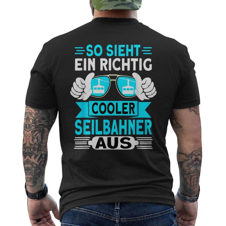 Seilbahn Gondel Seilbahner T-Shirt mit Rückendruck