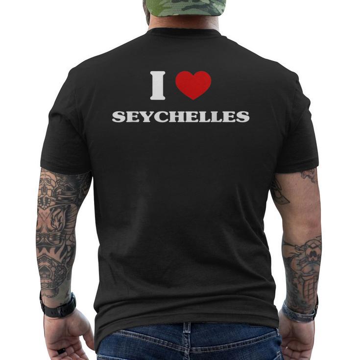 Seychellen I Heart Seychellen Souvenir I Love Seychellen T-Shirt mit Rückendruck