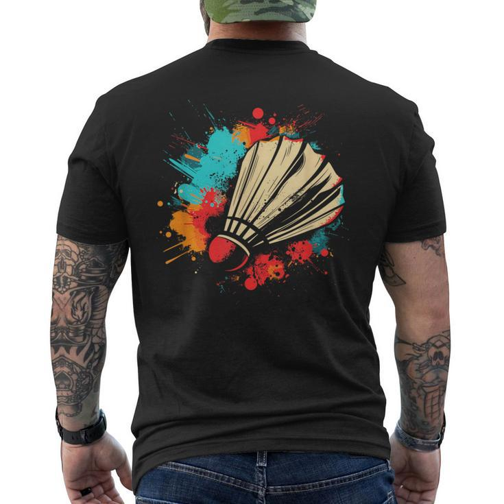 Shuttlecock Graffiti Badminton Lovers Badminton Hall T-Shirt mit Rückendruck