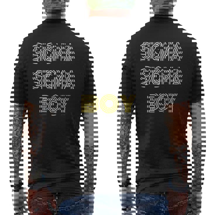 Sigma Sigma Boy Meme Men's T-shirt Back Print