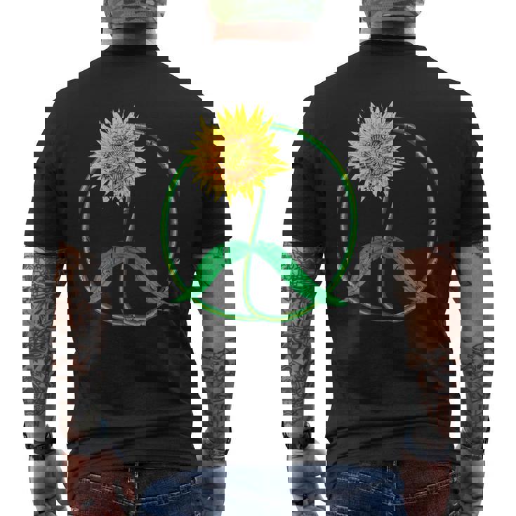 Signe De Paix Tournesol 60S 70S Hippie Fleur Symbole De Paix T-shirt imprimé au dos