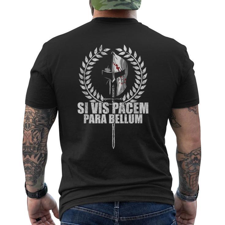 Siis Pacem Para Bellum Latin Wisdom Proverb T-Shirt mit Rückendruck