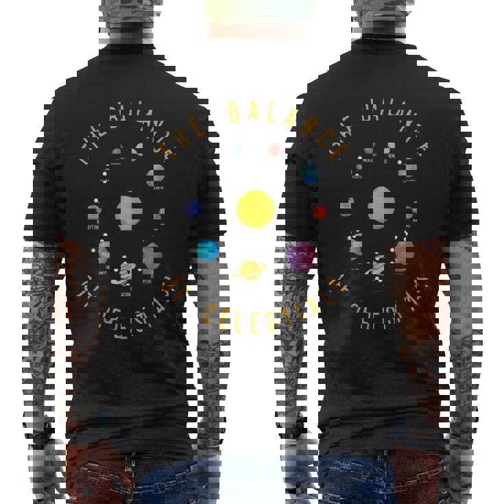Sistema Solar Planetas Equilibrio De Los Cuerpos Celestes Camiseta Hombre Estampado Espalda