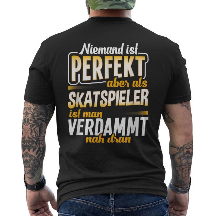 Skatspieler Skat Card Games Slogan T-Shirt mit Rückendruck