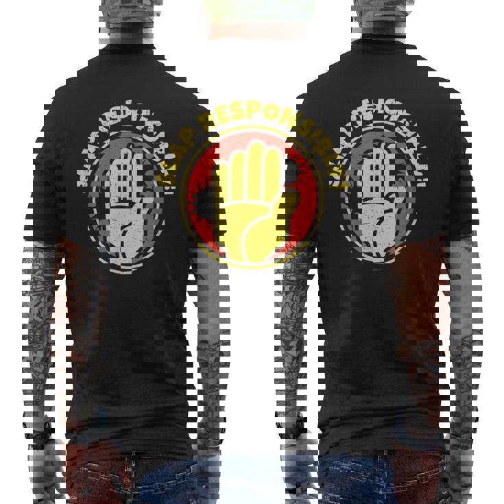 Slap Responsablemente Para El Campeón De Slapboxing Atleta De Boxeo Slap Camiseta Hombre Estampado Espalda