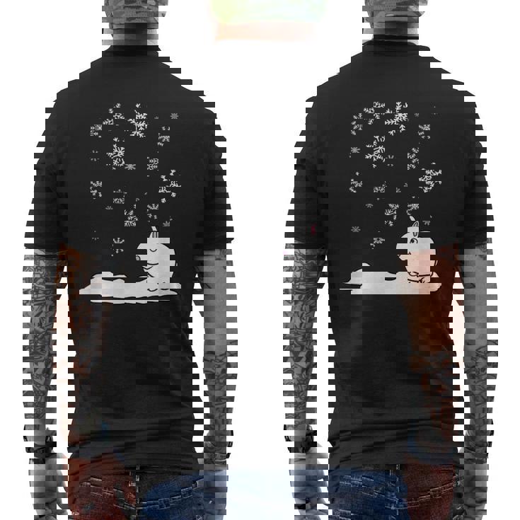 Snow Bunny Snow Men's Back Print T-Shirt