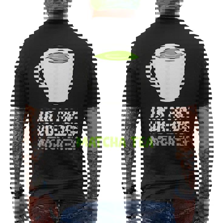 Solo Un Chico Al Que Le Encanta El Té Matcha Camiseta Hombre Estampado Espalda