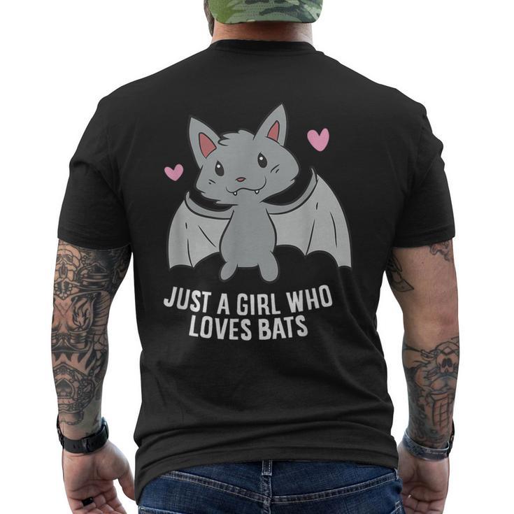 Sólo Una Chica Que Ama A Los Murciélagos Camiseta Hombre Estampado Espalda