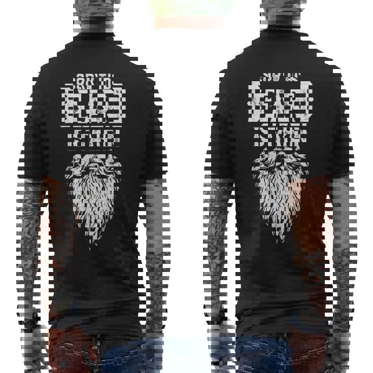 Sorry This Beard Is Taken Retro Valentines Day Dad Men's T-shirt Back Print