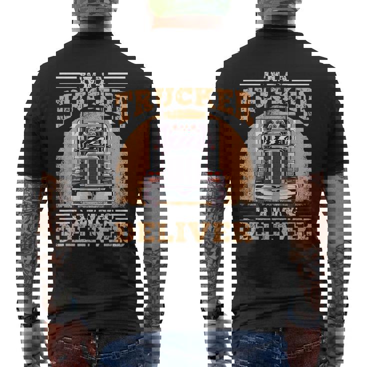 Soy Un Camionero Siempre Entrego Diseño Para Camioneros Camiseta Hombre Estampado Espalda