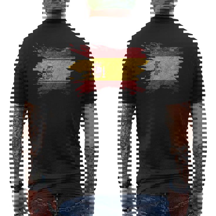 Spain Flag Prideintage España Spain Spanish Flag Camiseta Hombre Estampado Espalda