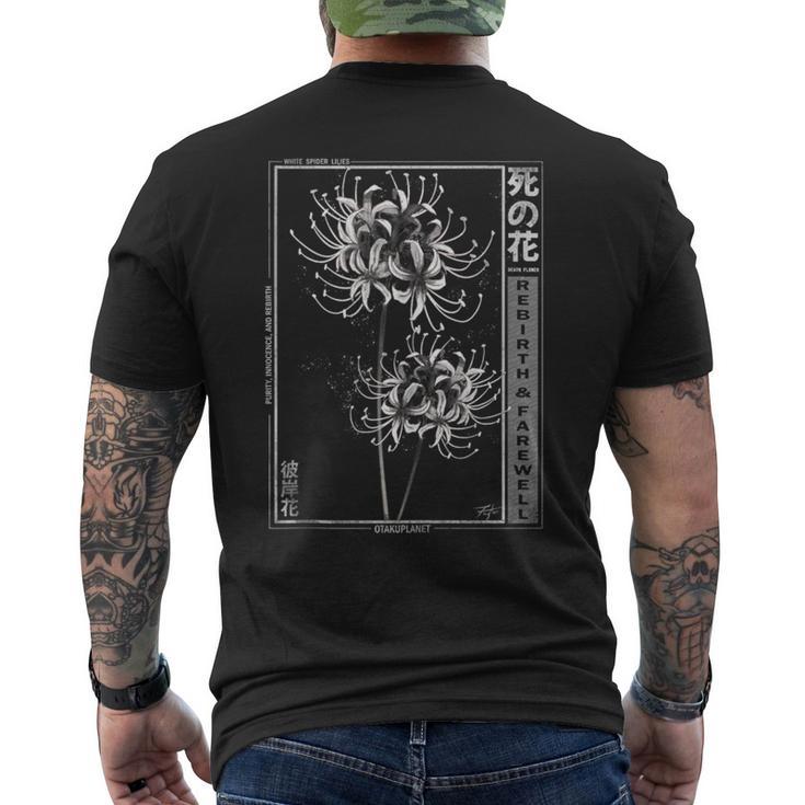 Spider Lily In Japanese Grunge Anime Floral Aesthetic Tank Top Men's Back Print T-Shirt