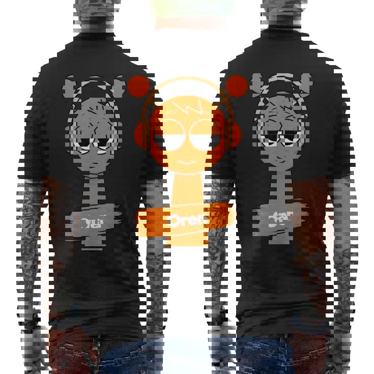 Sprunki Oren Orange Men's T-shirt Back Print