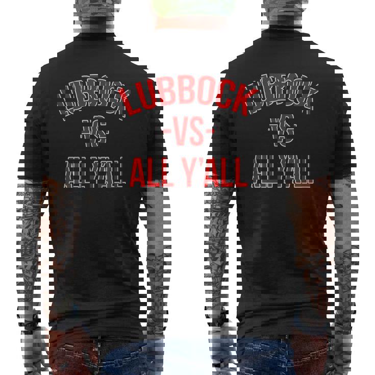 State Hometown Pride Lubbock Texas Men's Back Print T-Shirt