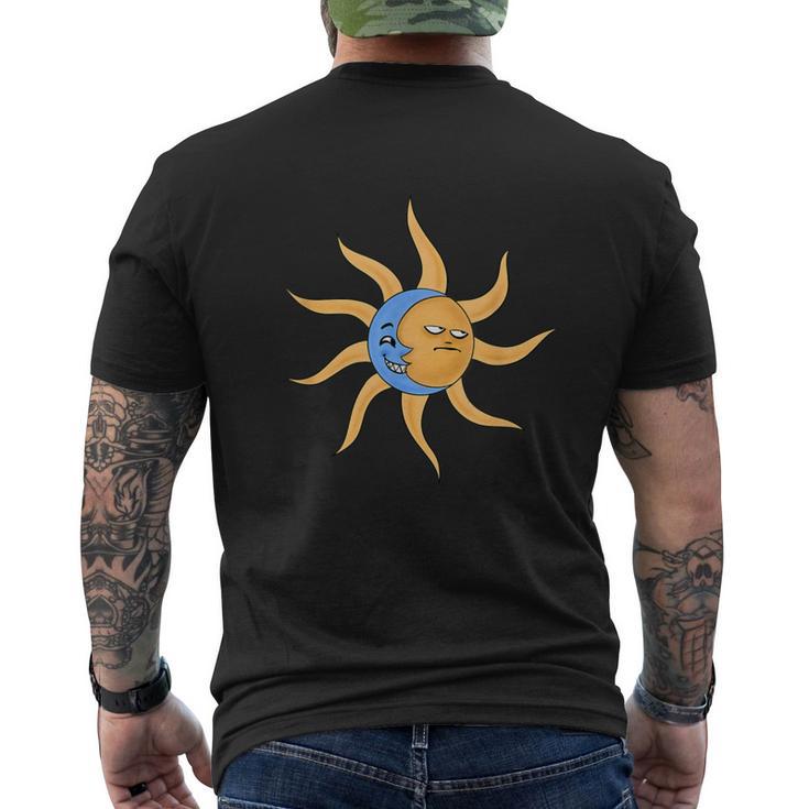 Sun And Moon Couple Top Fashion T-Shirt mit Rückendruck