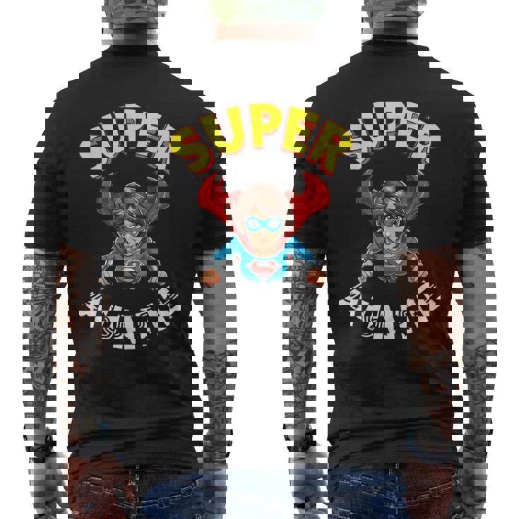 Super Auntie Hero Cape Flying Cartoon Niece Nephew Men's T-shirt Back Print