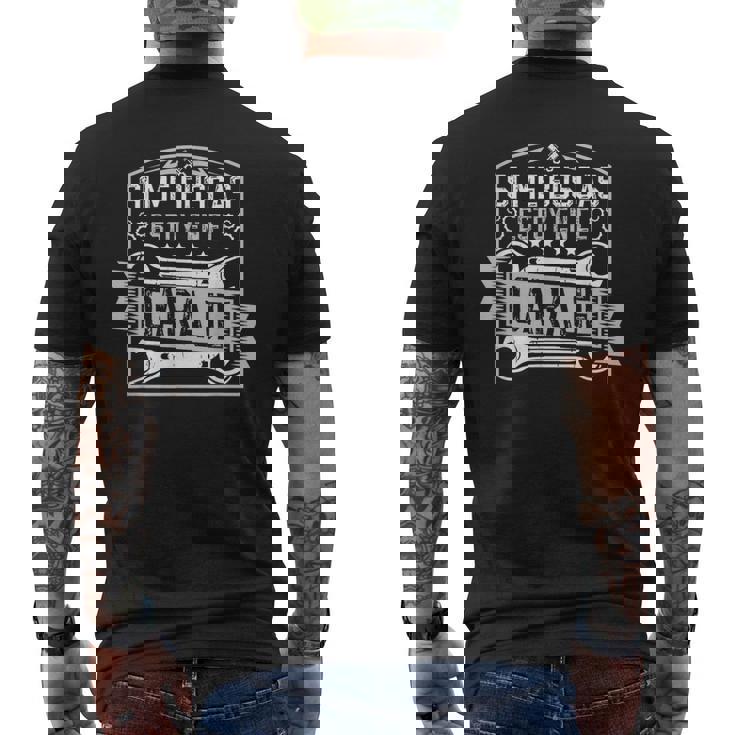 Taller Garaje Mecánico Estoy En El Garaje Ingeniero Mecánico Camiseta Hombre Estampado Espalda
