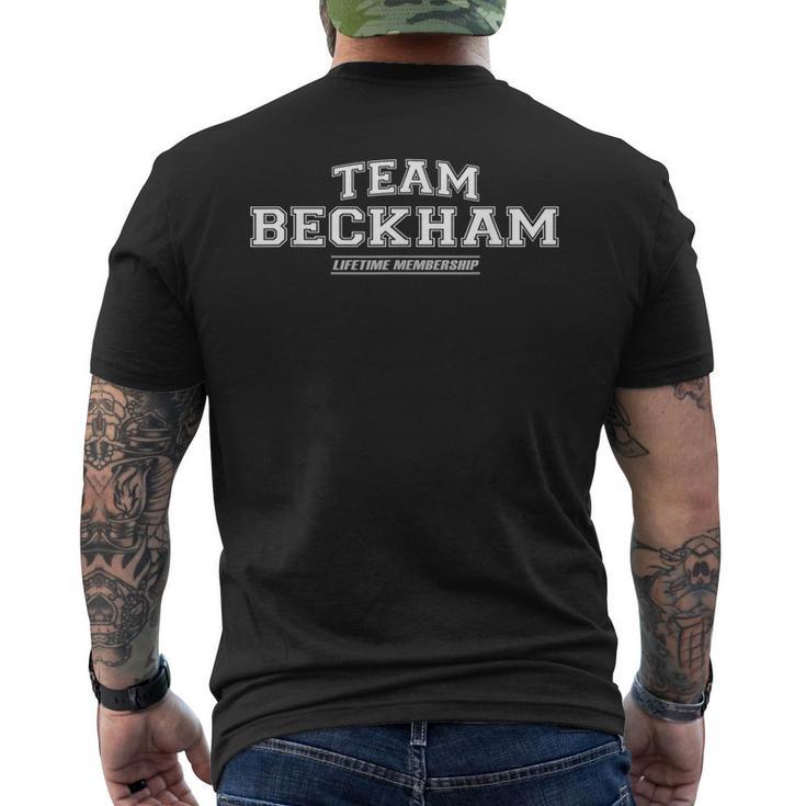 Team Beckham Proud Family Name Last Name T-Shirt mit Rückendruck