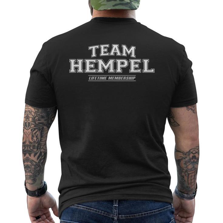 Team Hempel Proud Surname Last Name T-Shirt mit Rückendruck