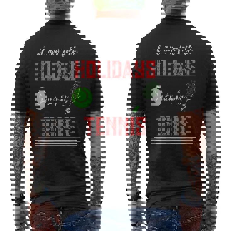 Tennis Novelty Holiday Tshirt Men's Back Print T-Shirt