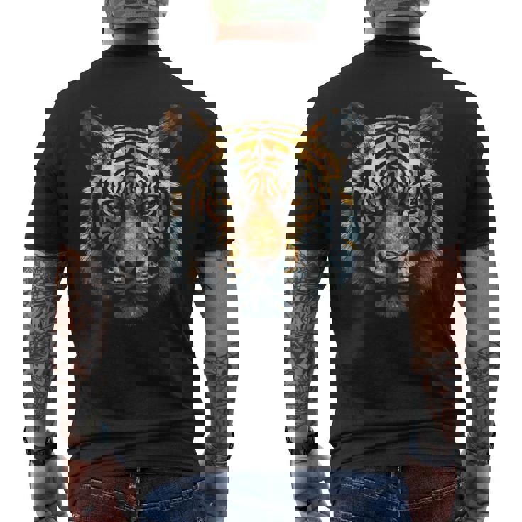 Tigre Animal Arte Diseño Tigre Camiseta Hombre Estampado Espalda