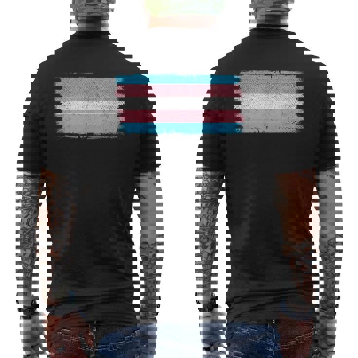 Trans Flag Outfit Lgbtq Transgender Camiseta Hombre Estampado Espalda