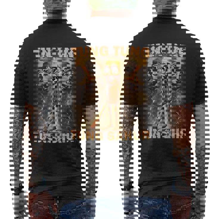 Tung Tung Tung Sahur Baseball Bat Italian Brainrot Men's T-shirt Back Print