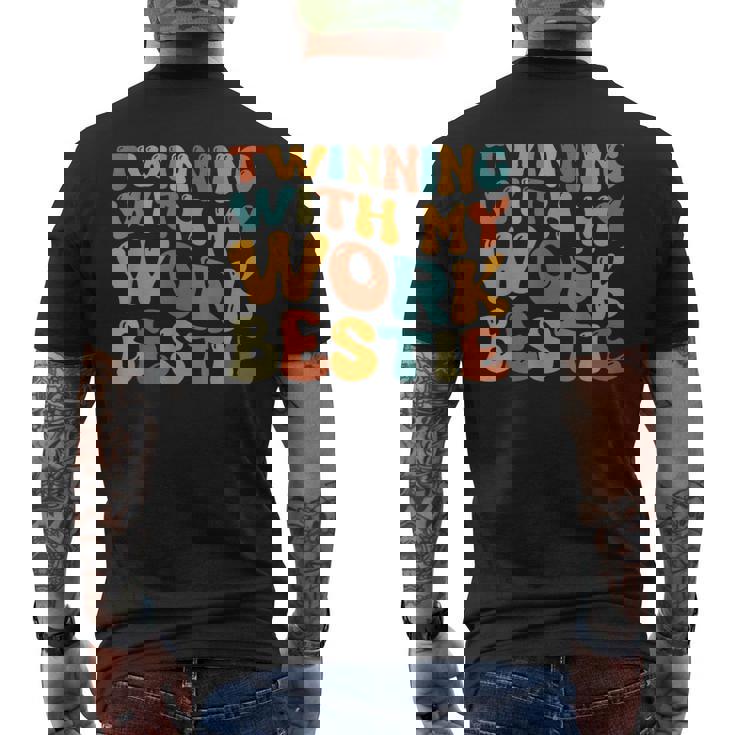 Twinning With My Work Bestie Spirit Week Best Friend Twin Men's T-shirt Back Print