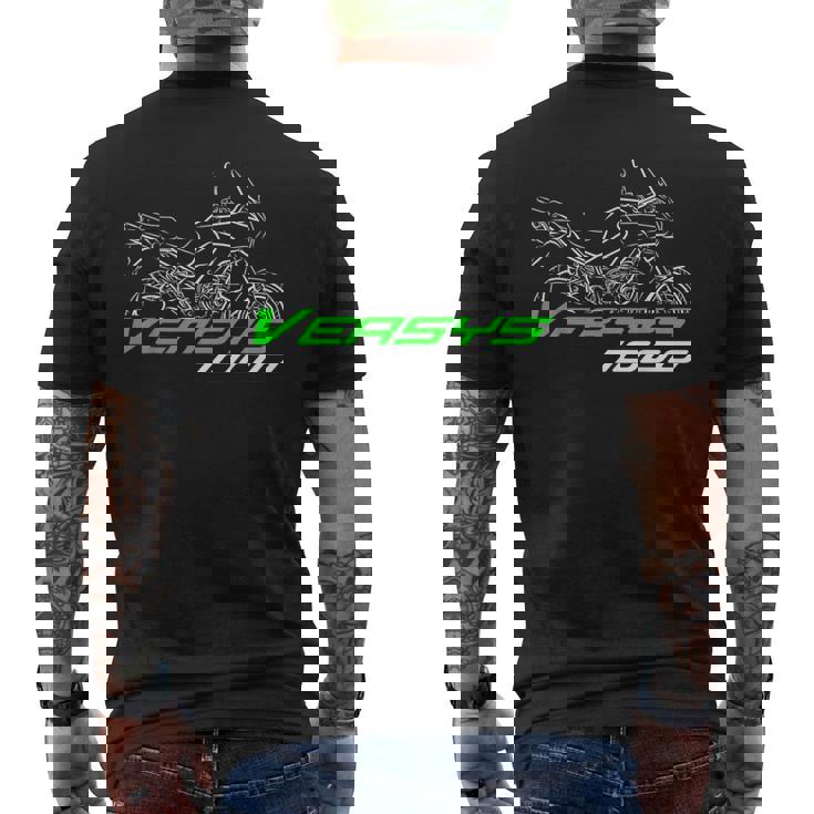 Versys 1000 2012-2014 Para Adv Riders Motocicleta Camiseta Hombre Estampado Espalda