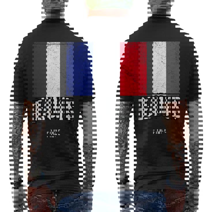 Ville De Beauvais France Fr Drapeau Français T-shirt imprimé au dos