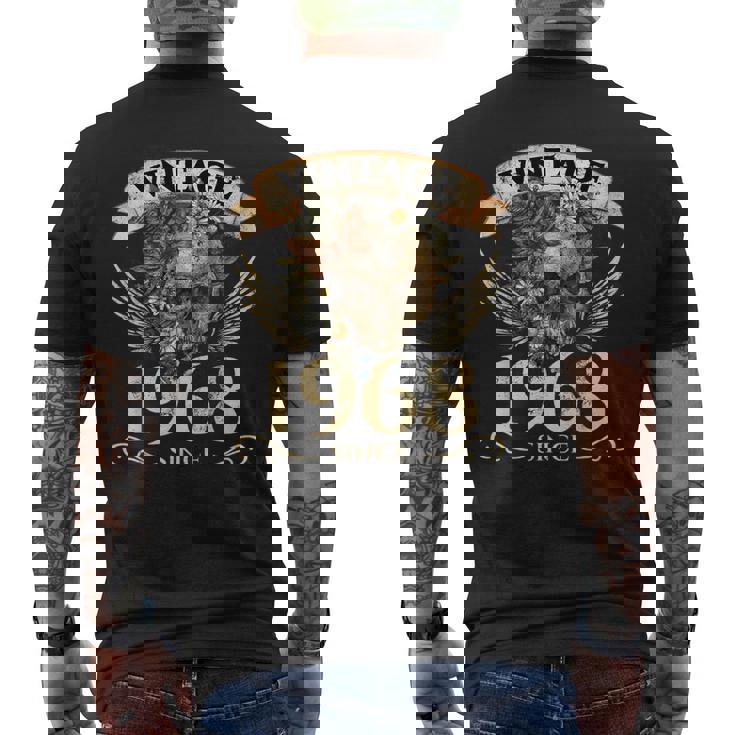 Vintage 1968 Calavera 55 Cumpleaños Camiseta Hombre Estampado Espalda