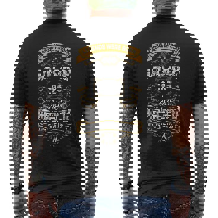 Vintage 40Th Birthday Legends Were Born In January 1985 Men's T-shirt Back Print