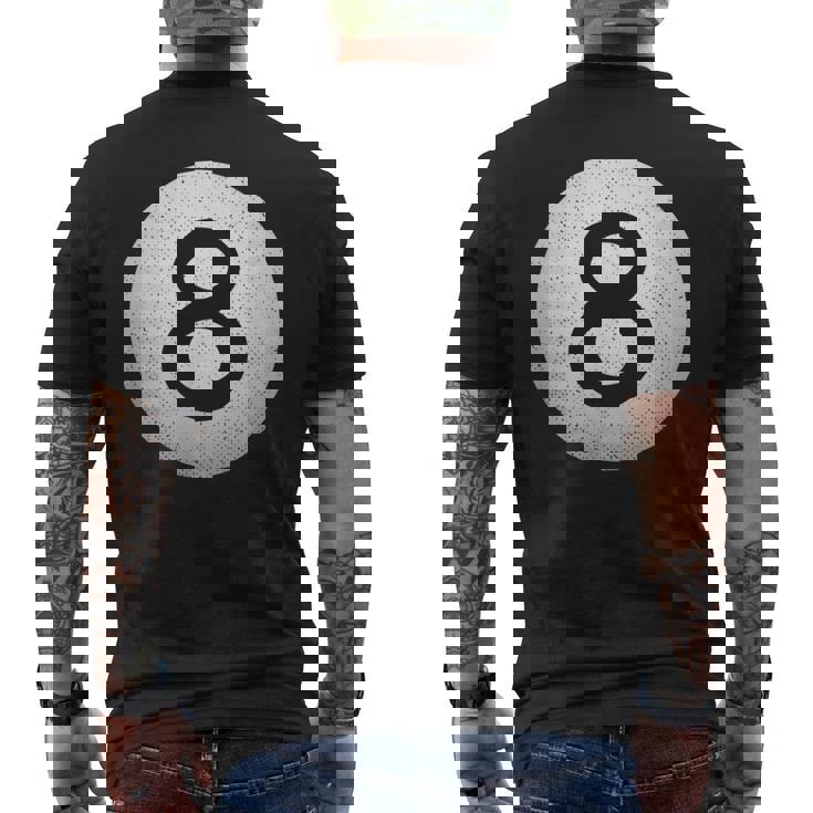 Vintage 8-Ball Gráfico De Billar Camiseta Hombre Estampado Espalda