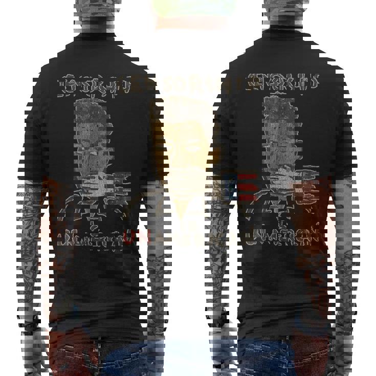 Vintage Censorship Is Un American 1990 Men's Back Print T-Shirt